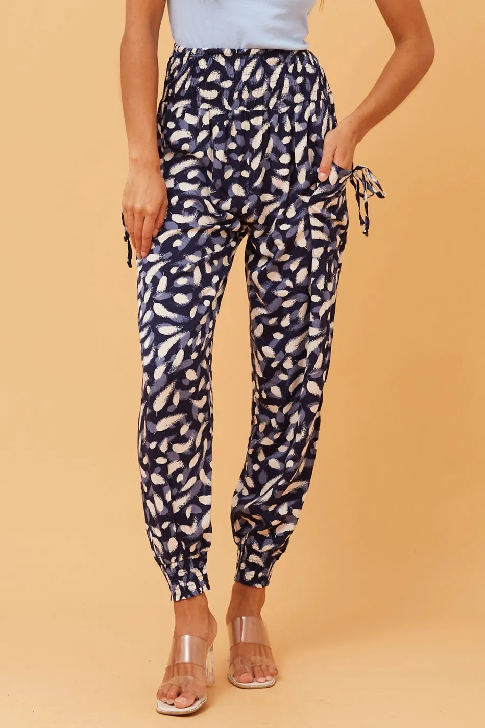 ABSTRACT PRINT HAREM PANTS