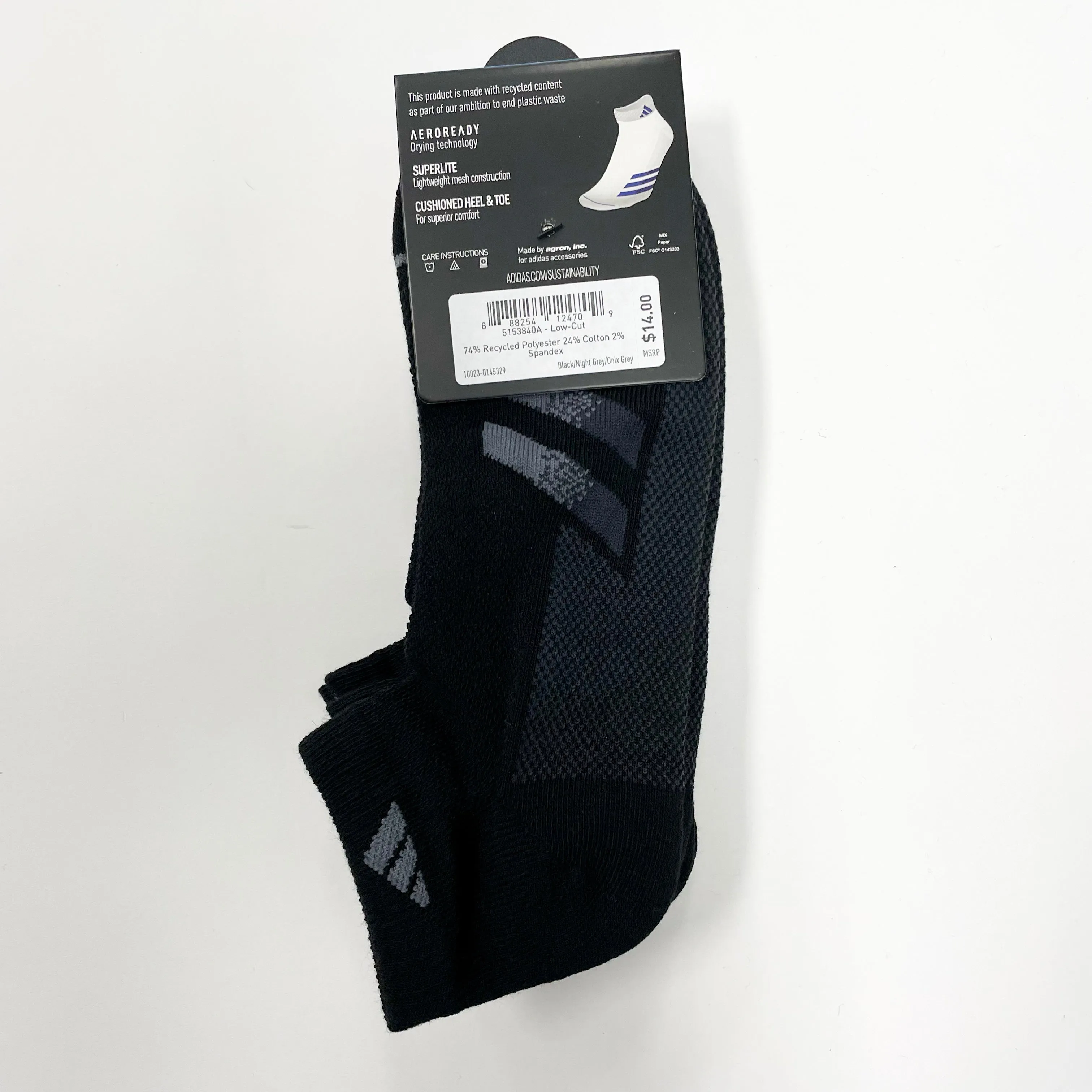 Adidas Men's Superlite low-cut 3 pairs socks