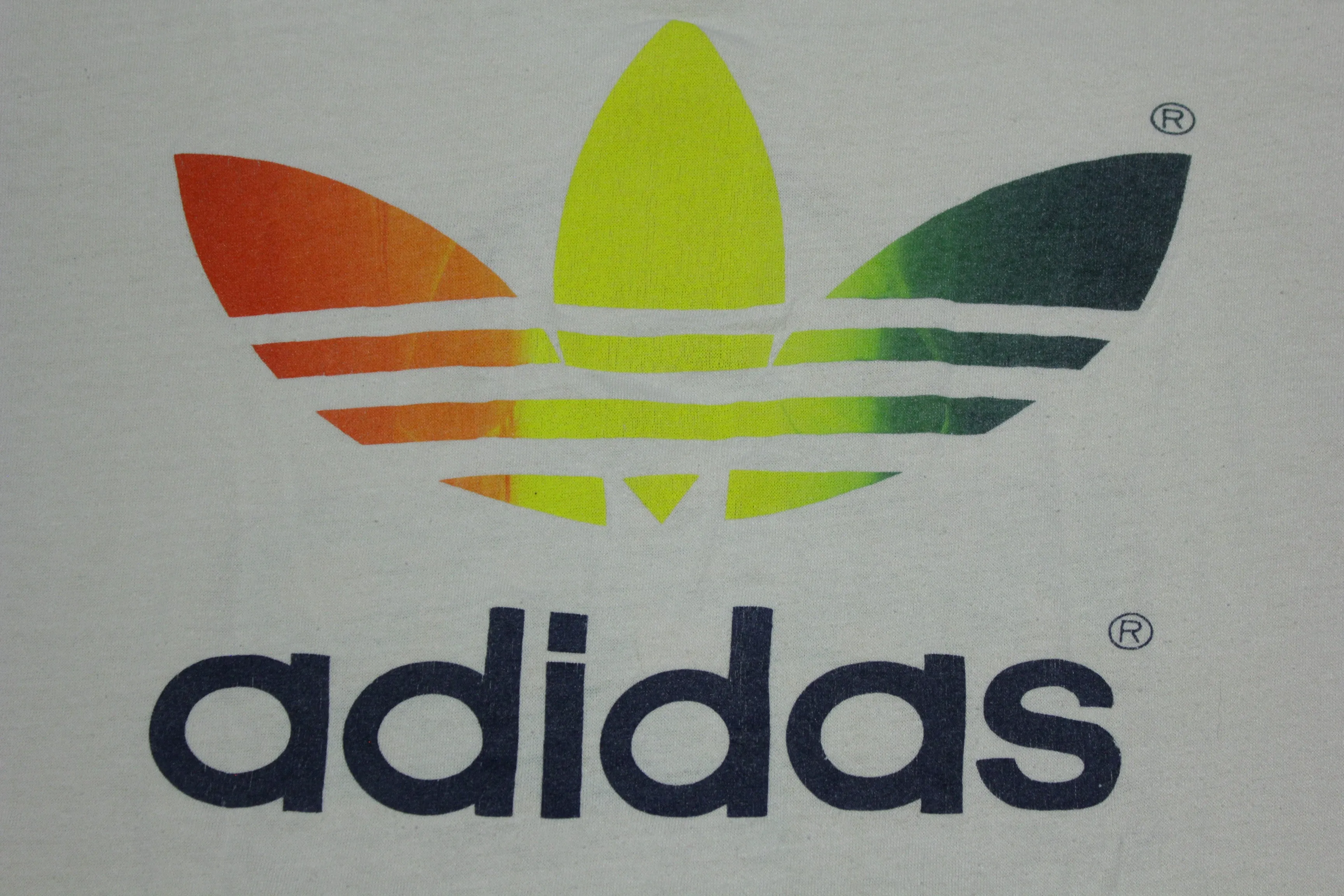 Adidas Rainbow Trefoil Vintage Early 80's Wapato Point Fun Run Manson T-Shirt