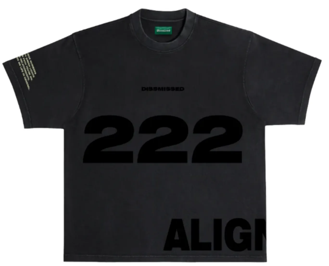 ALIGNMENT 222 TEE VINTAGE BLACK