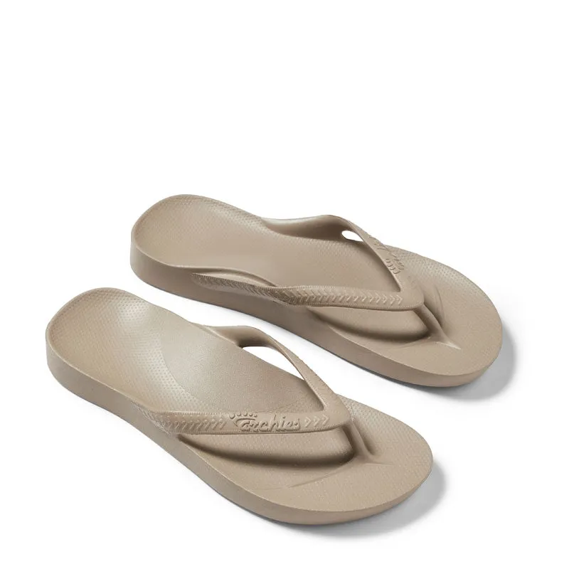 ARCH SUPPORT THONGS - TAUPE