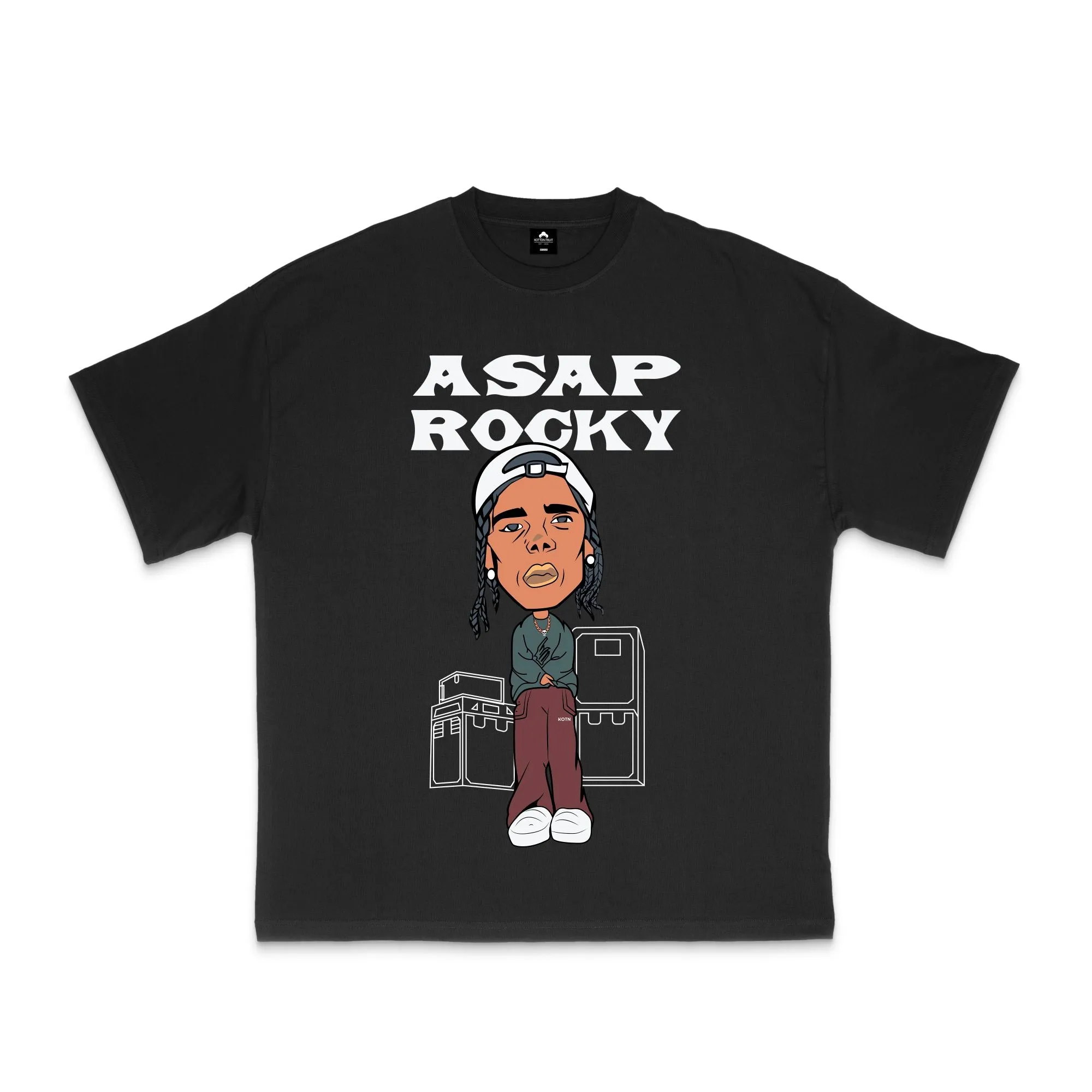 ASAP ROCKY BLACK OVERSIZE TEE