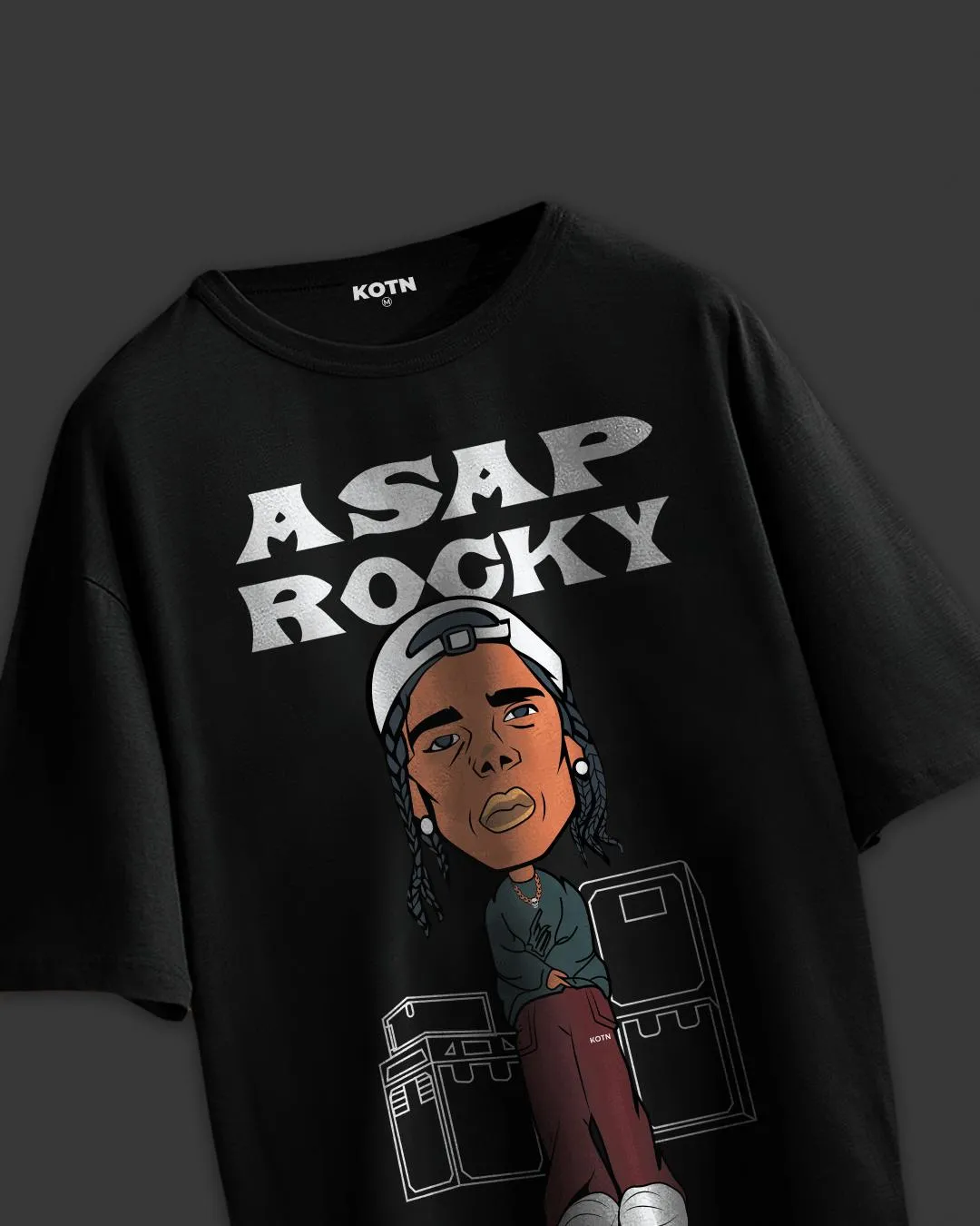 ASAP ROCKY BLACK OVERSIZE TEE