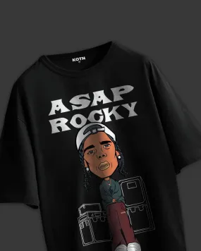 ASAP ROCKY BLACK OVERSIZE TEE