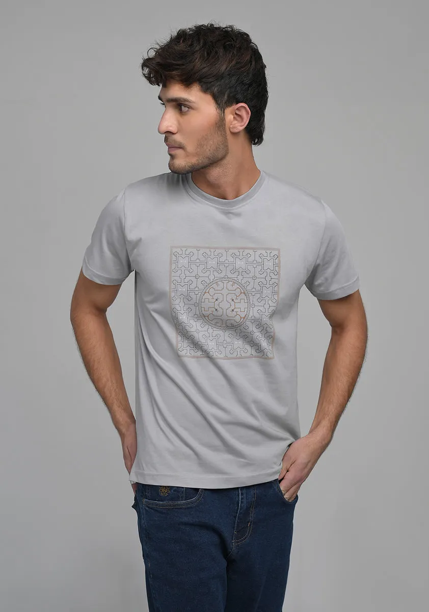 Basic Jersey Round Neck Iron Grey T-Shirt