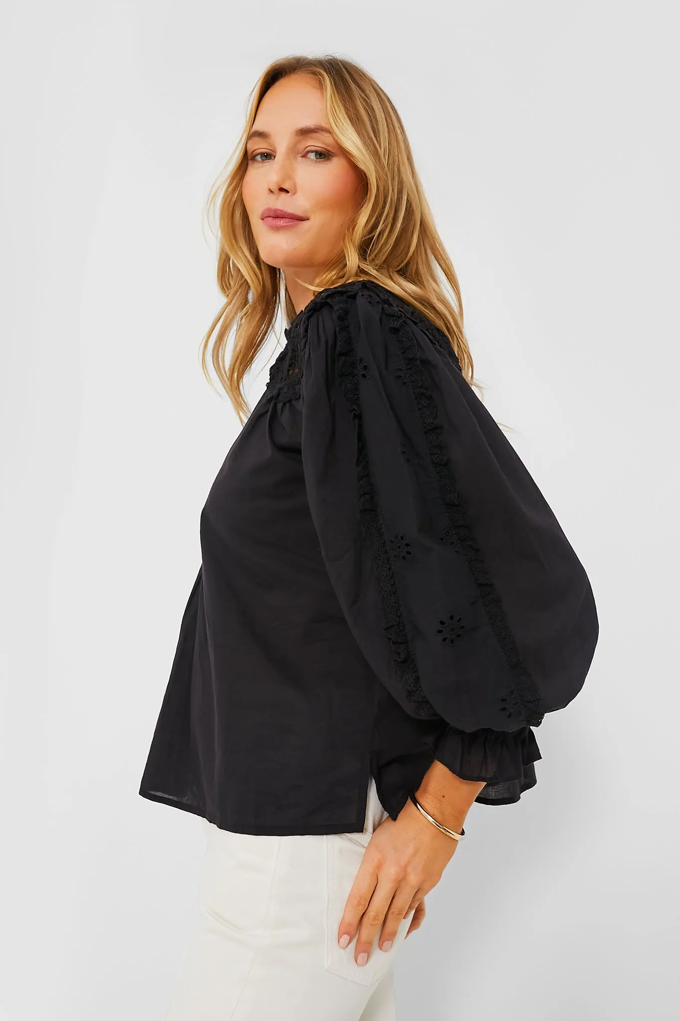 Black Claudia Blouse