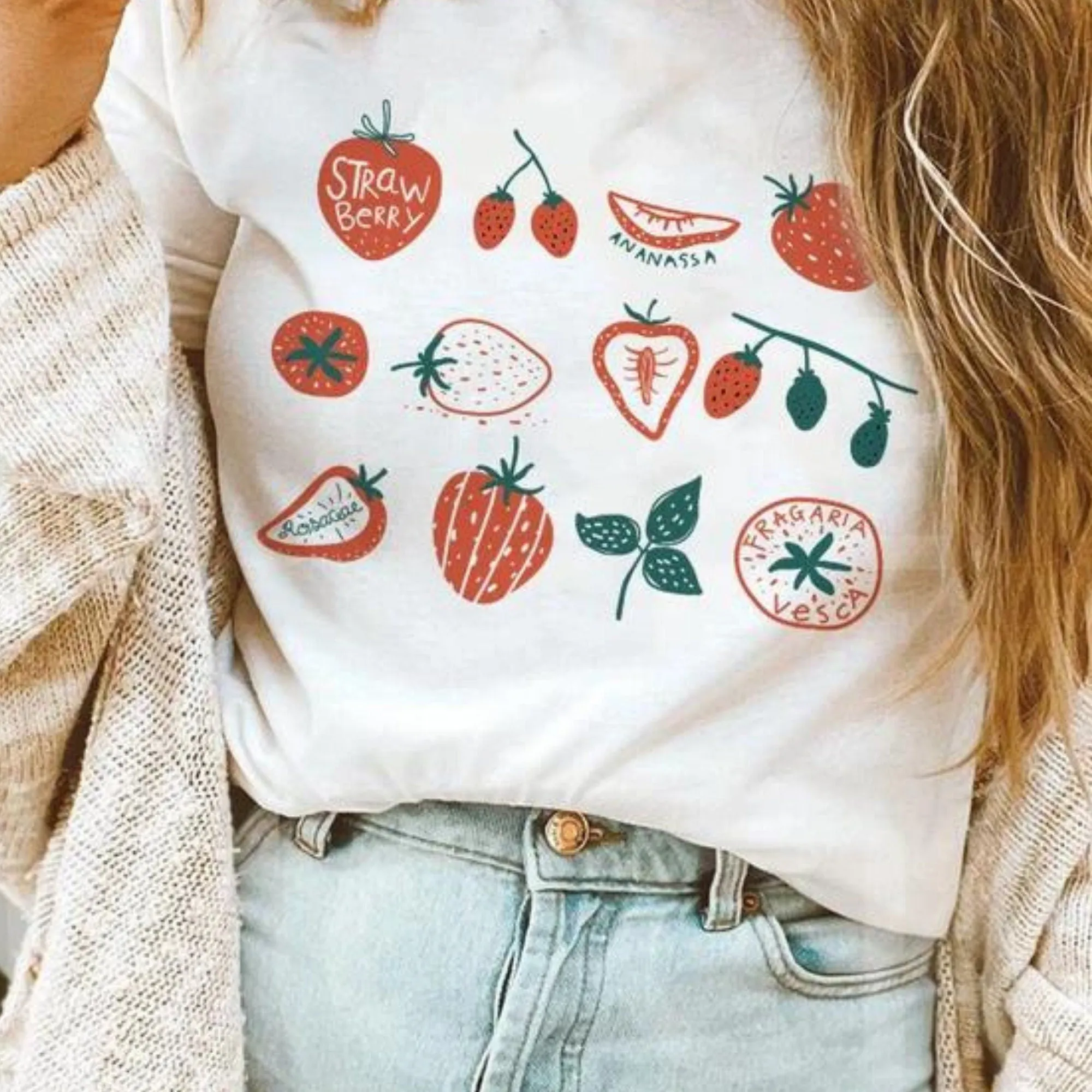 BOHO Chic Strawberry Shirt