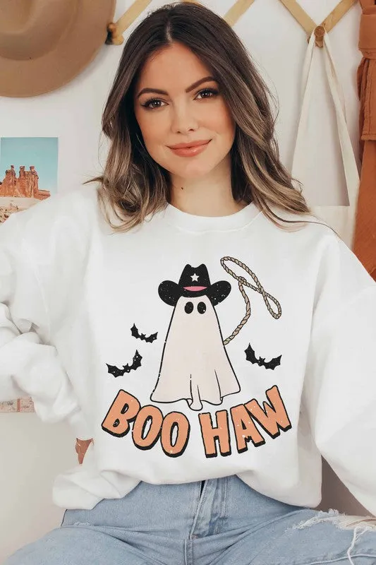 BOO HAW GRAPHIC SWEATSHIRT PLUS SIZE