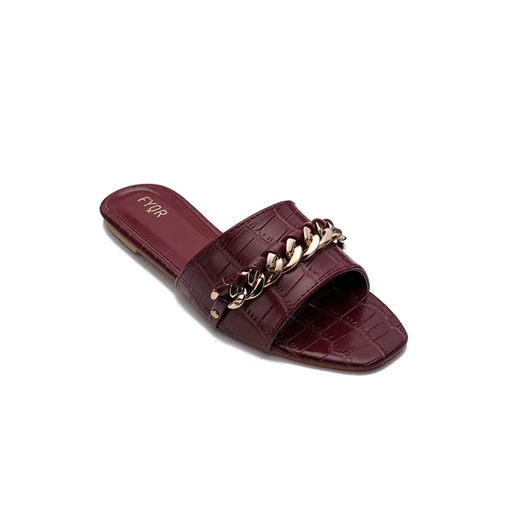 Chain Detailed Slide Sandal MY 226