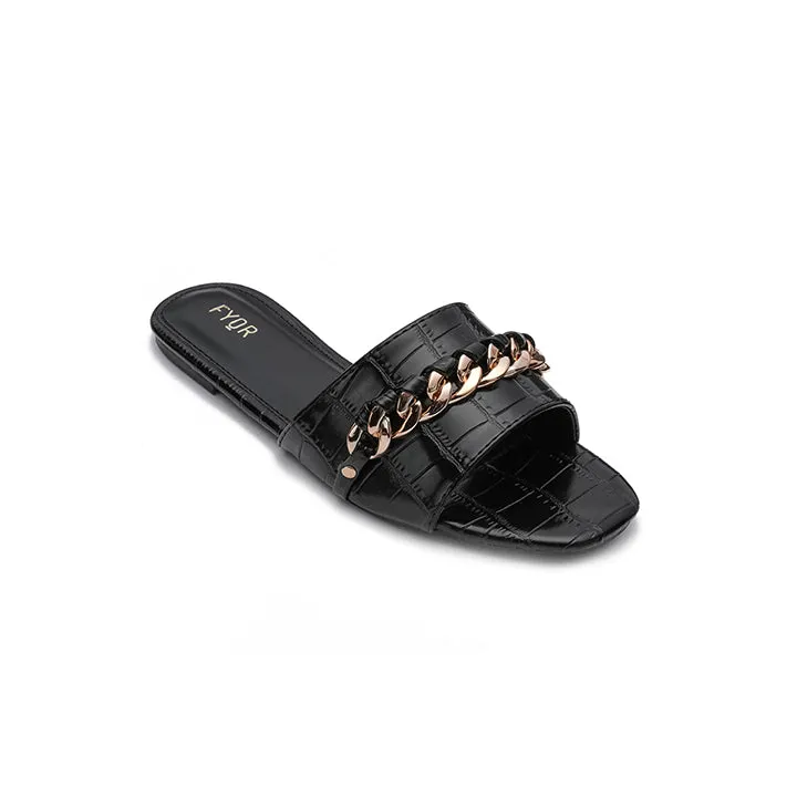 Chain Detailed Slide Sandal MY 226