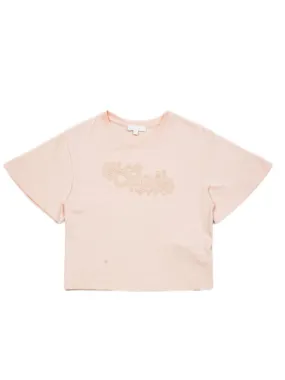 Chloe T-Shirt Embroidered Logo Pink