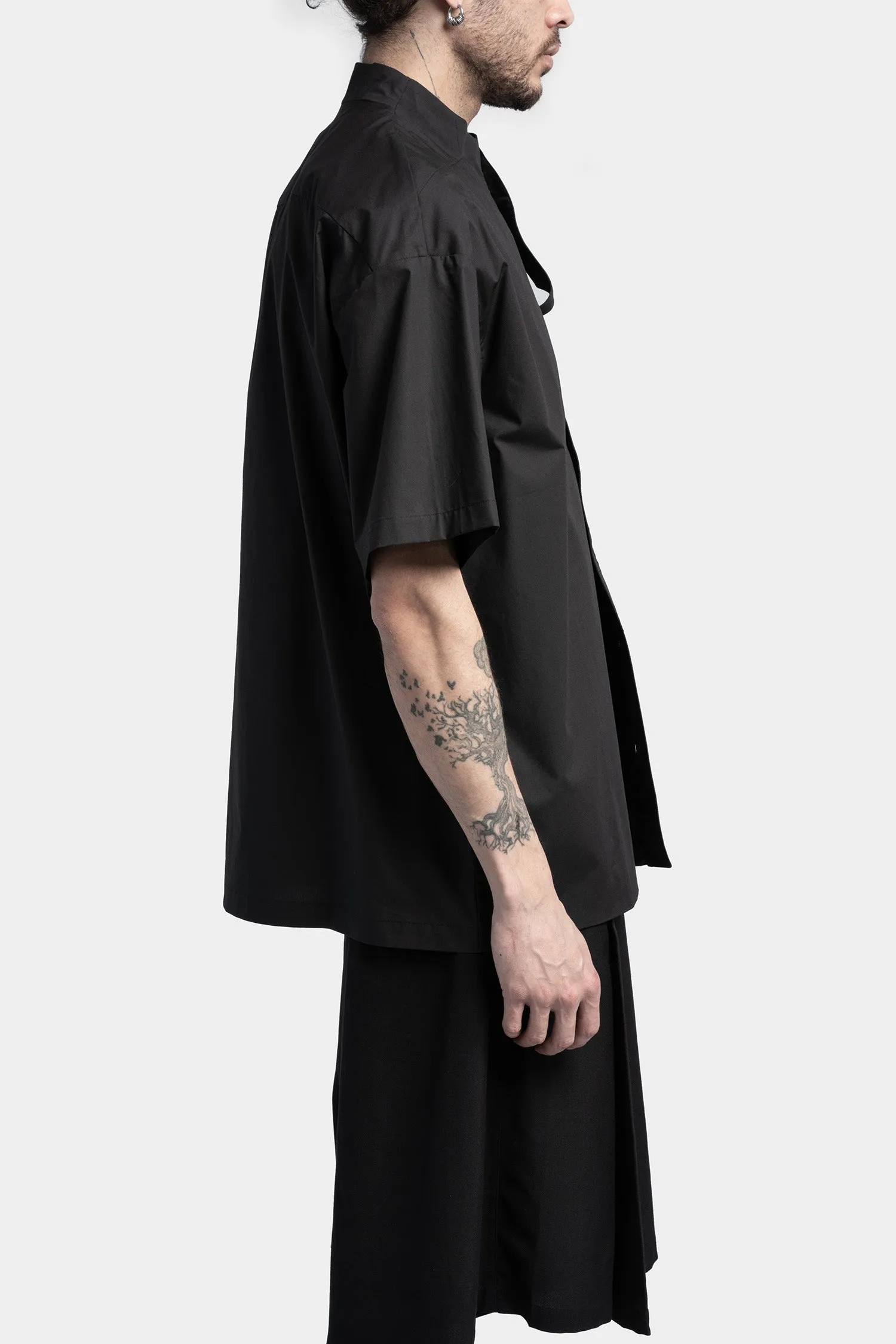 Deconstructed short sleeve shirt