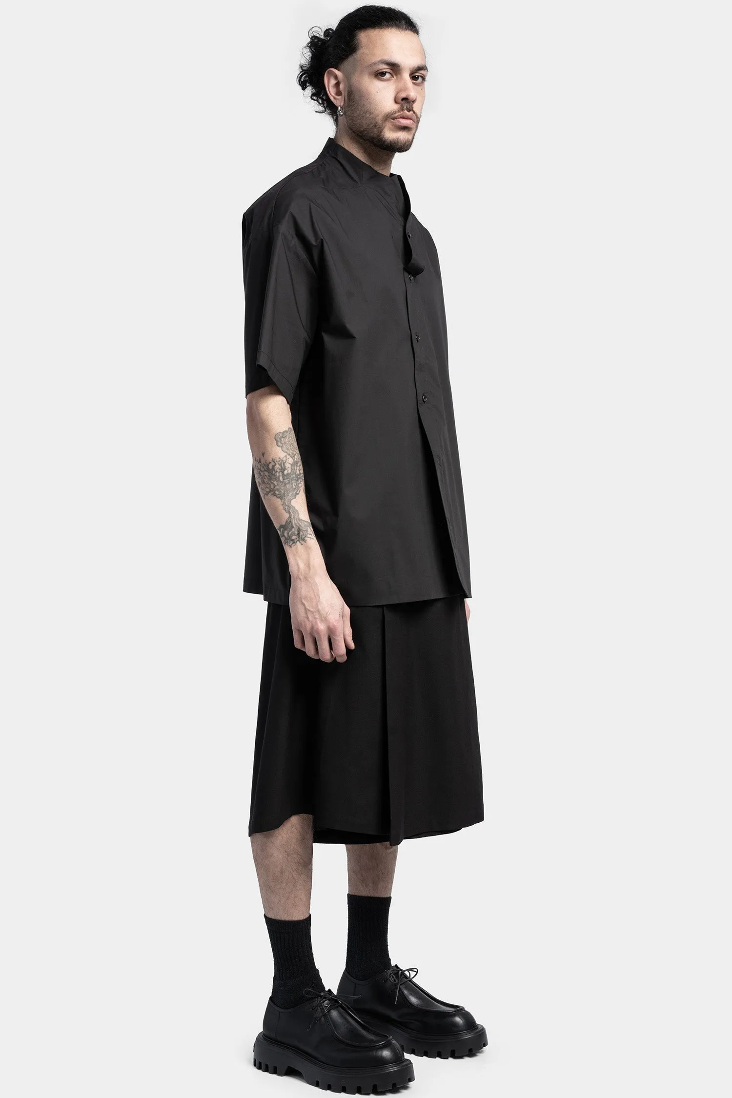 Deconstructed short sleeve shirt