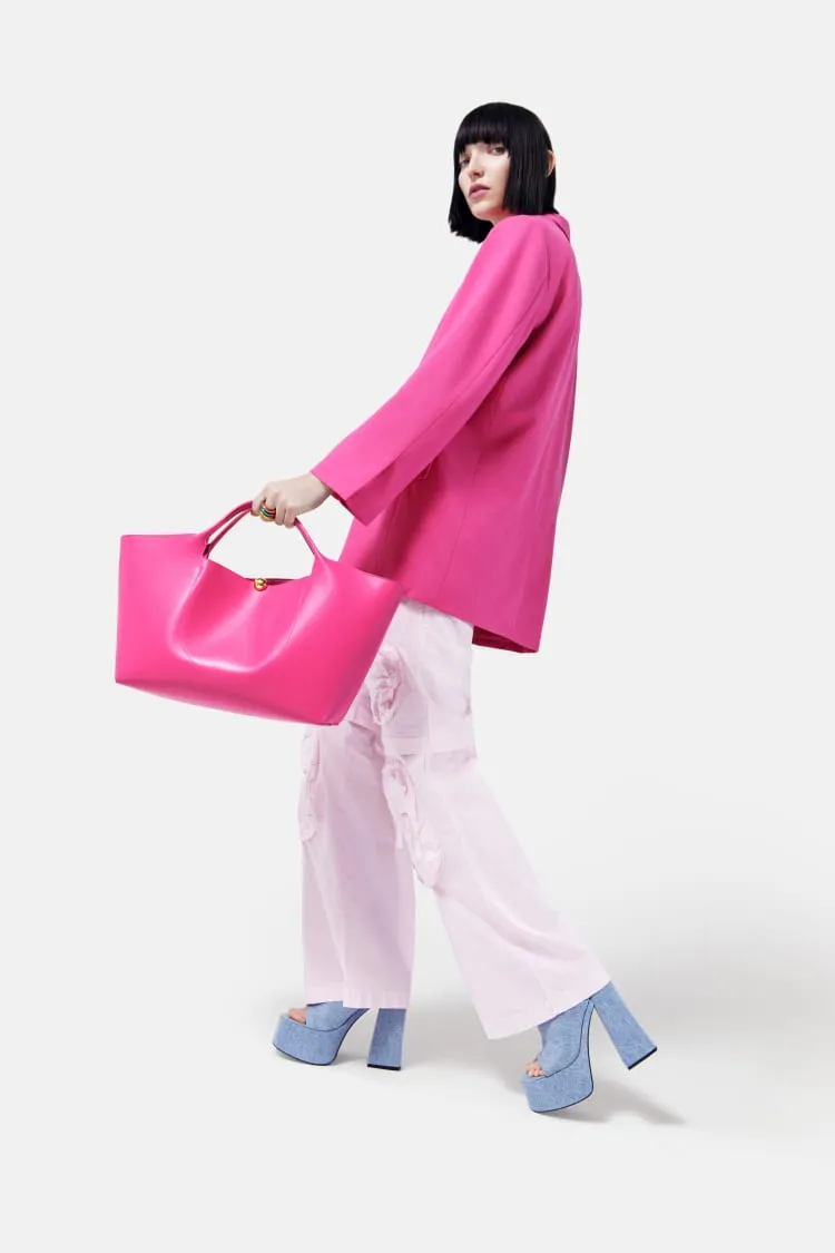 Designer pink tote bags