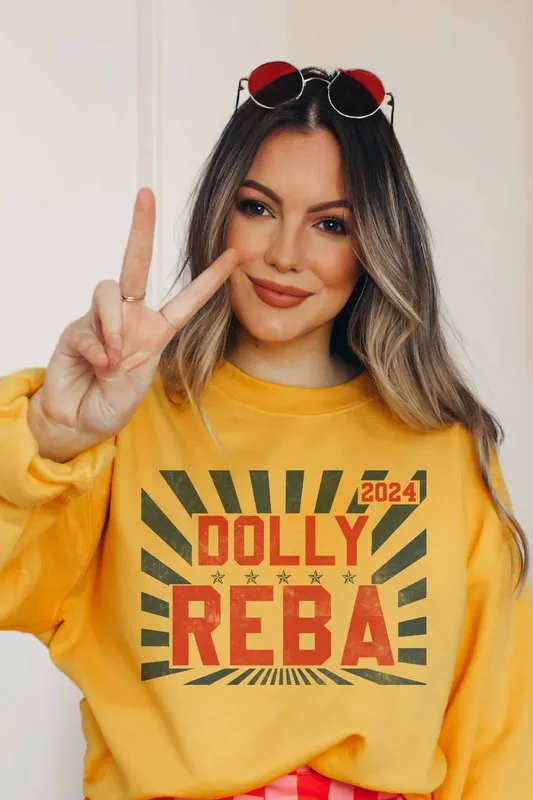 DOLLY REBA 2024 GRAPHIC SWEATSHIRT PLUS SIZE