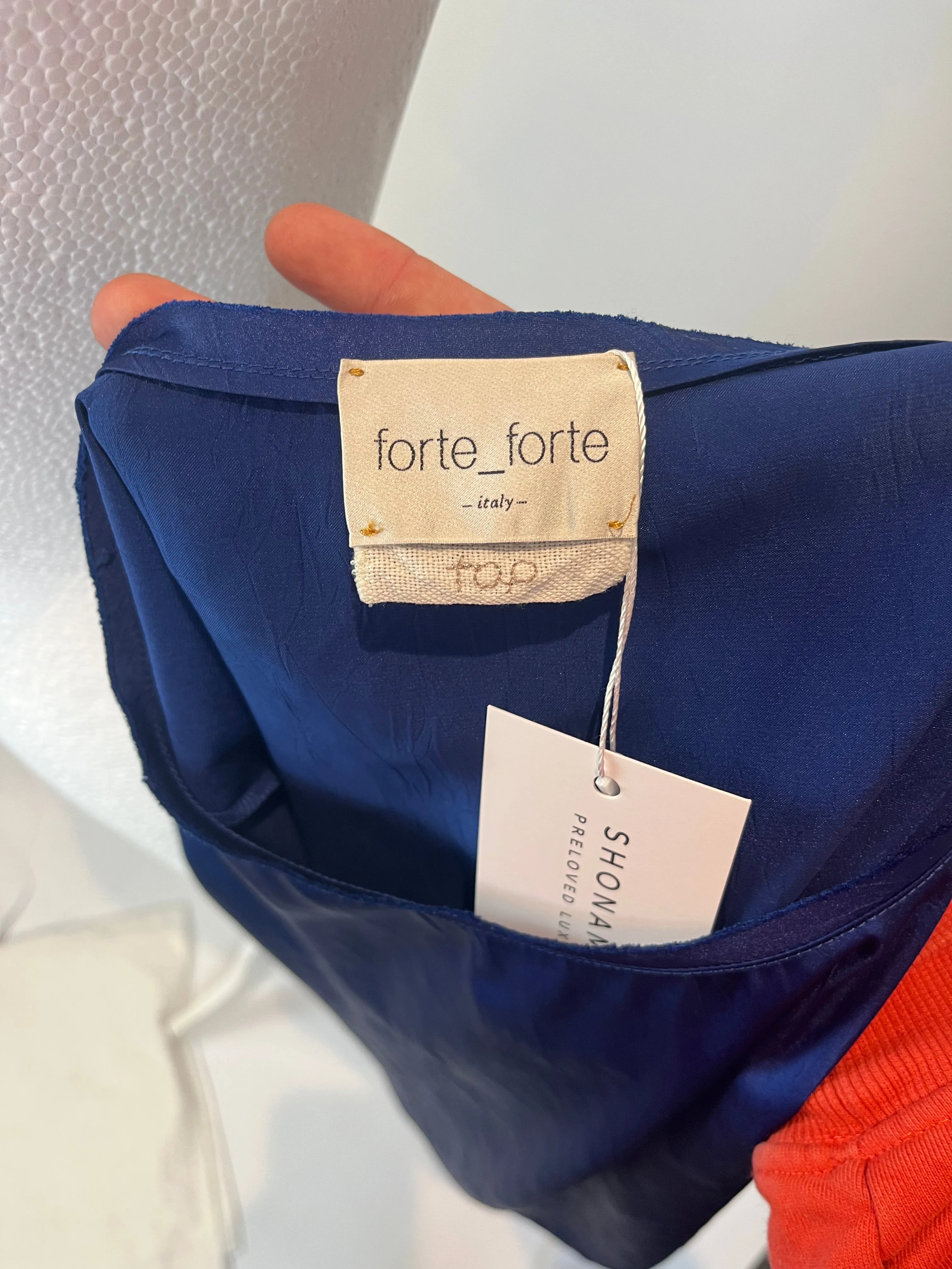 Forte Forte Brand New Cobalt Silky Textured Tee Top XS