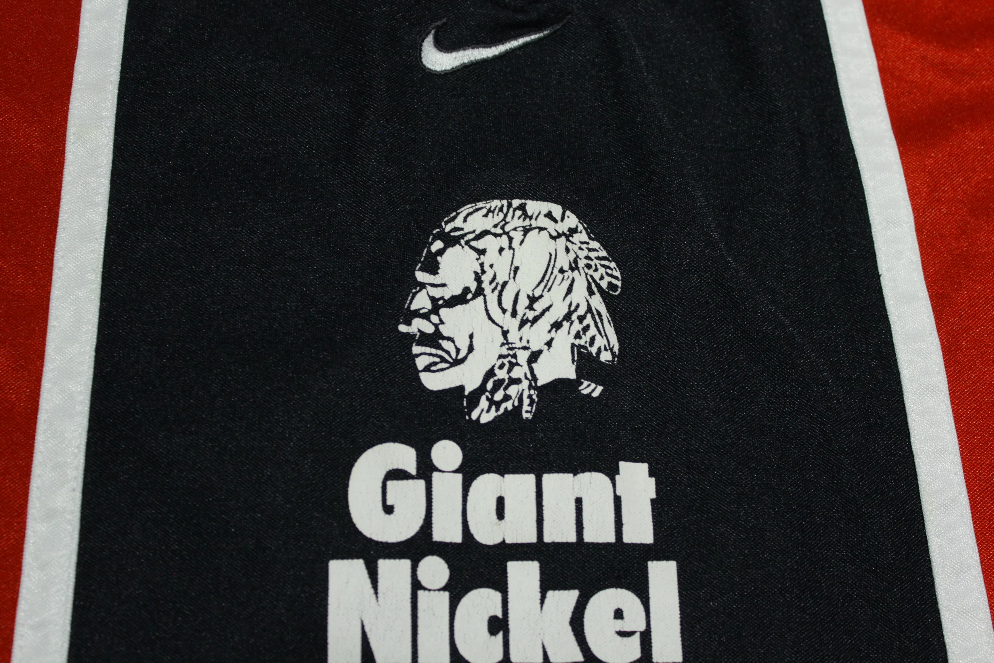 Giant Nickel Vintage 90's Classic Center Swoosh Check Classified Ads Jersey