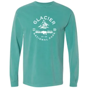 Glacier National Park Comfort Colors Long Sleeve T Shirt