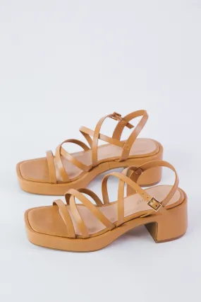 Halo Strappy Heel, Tan