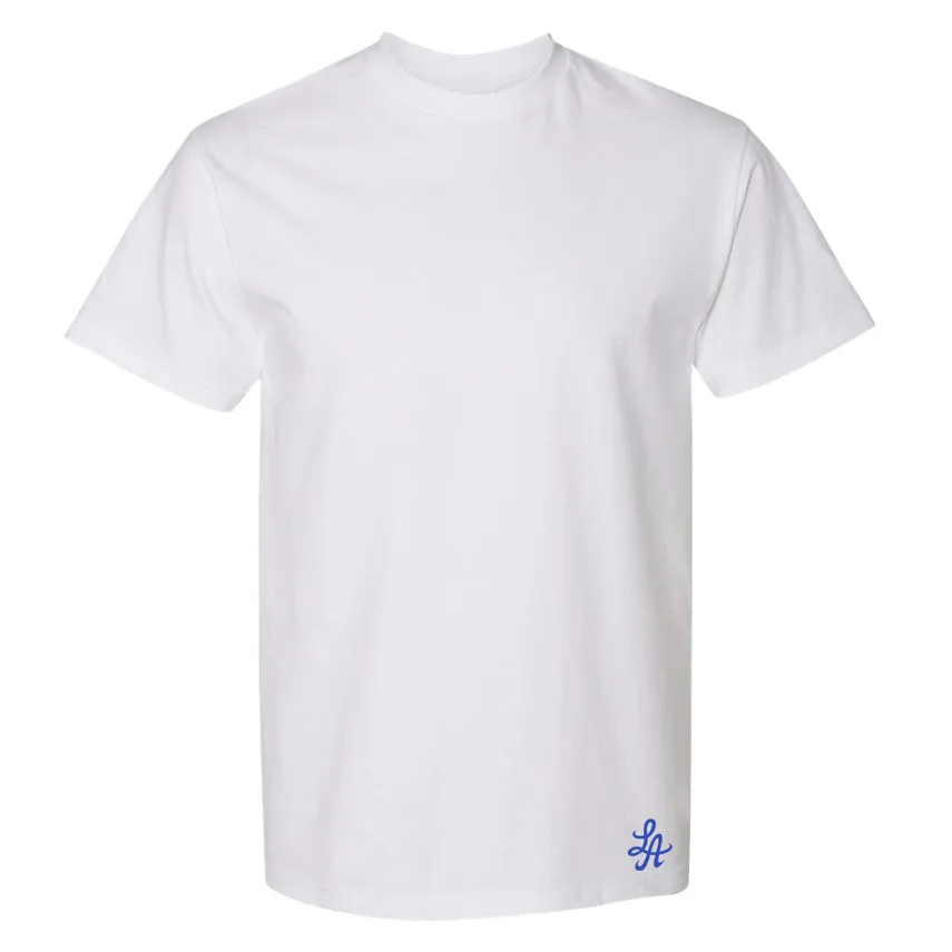 HOT ROD SIGNATURE LA FINE COTTON TEE (WHITE/BLUE)