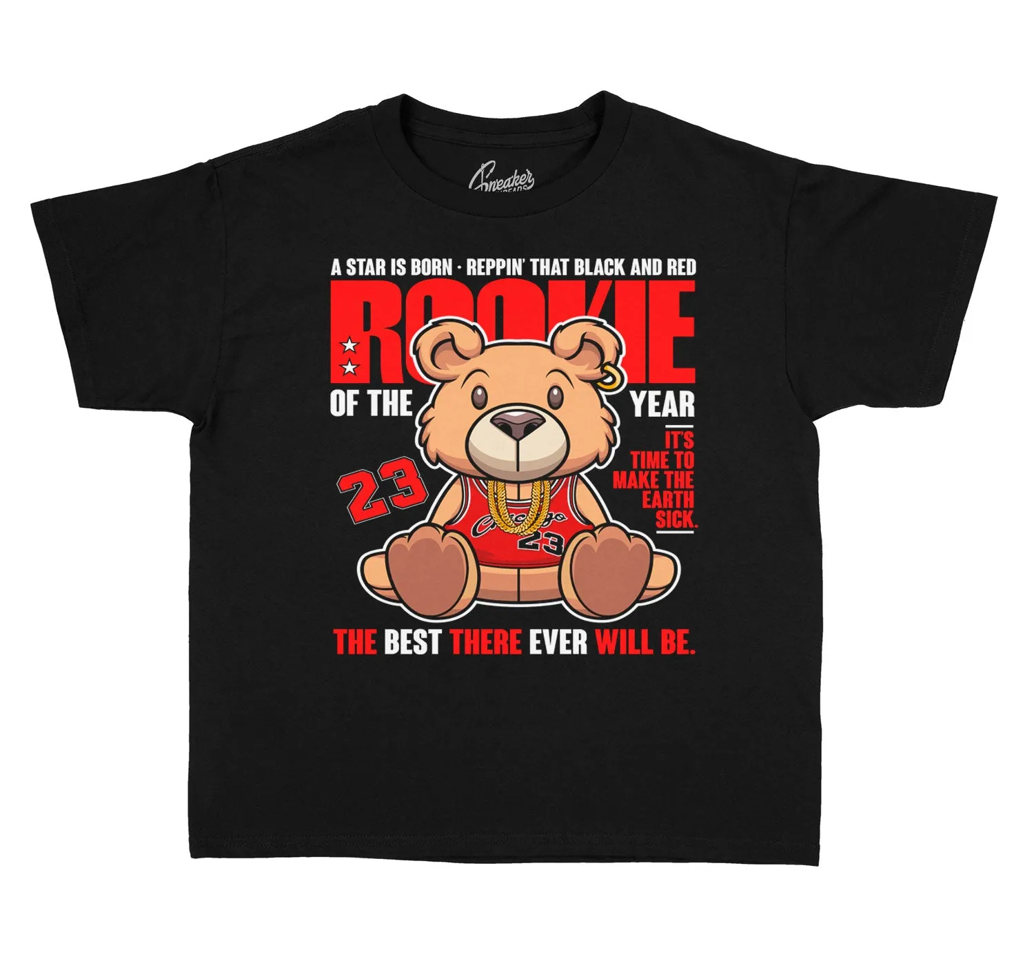 Kids Red Thunder 4 Shirt - Rookie - Black