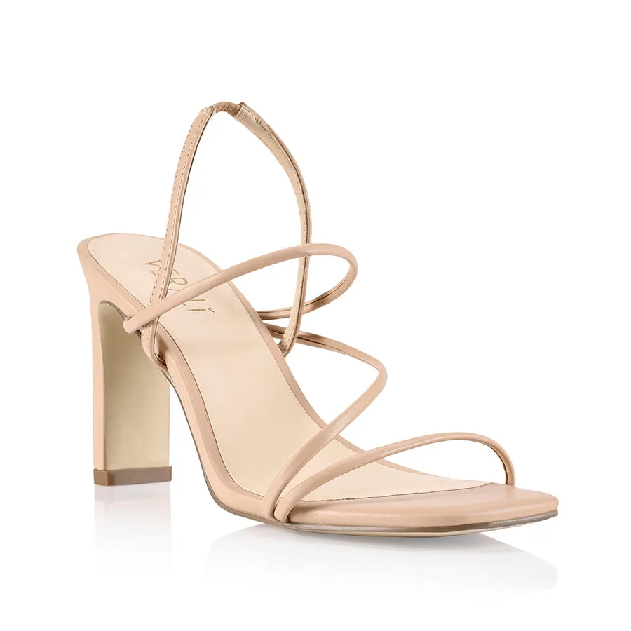 King Slim Strappy Heel - Nude