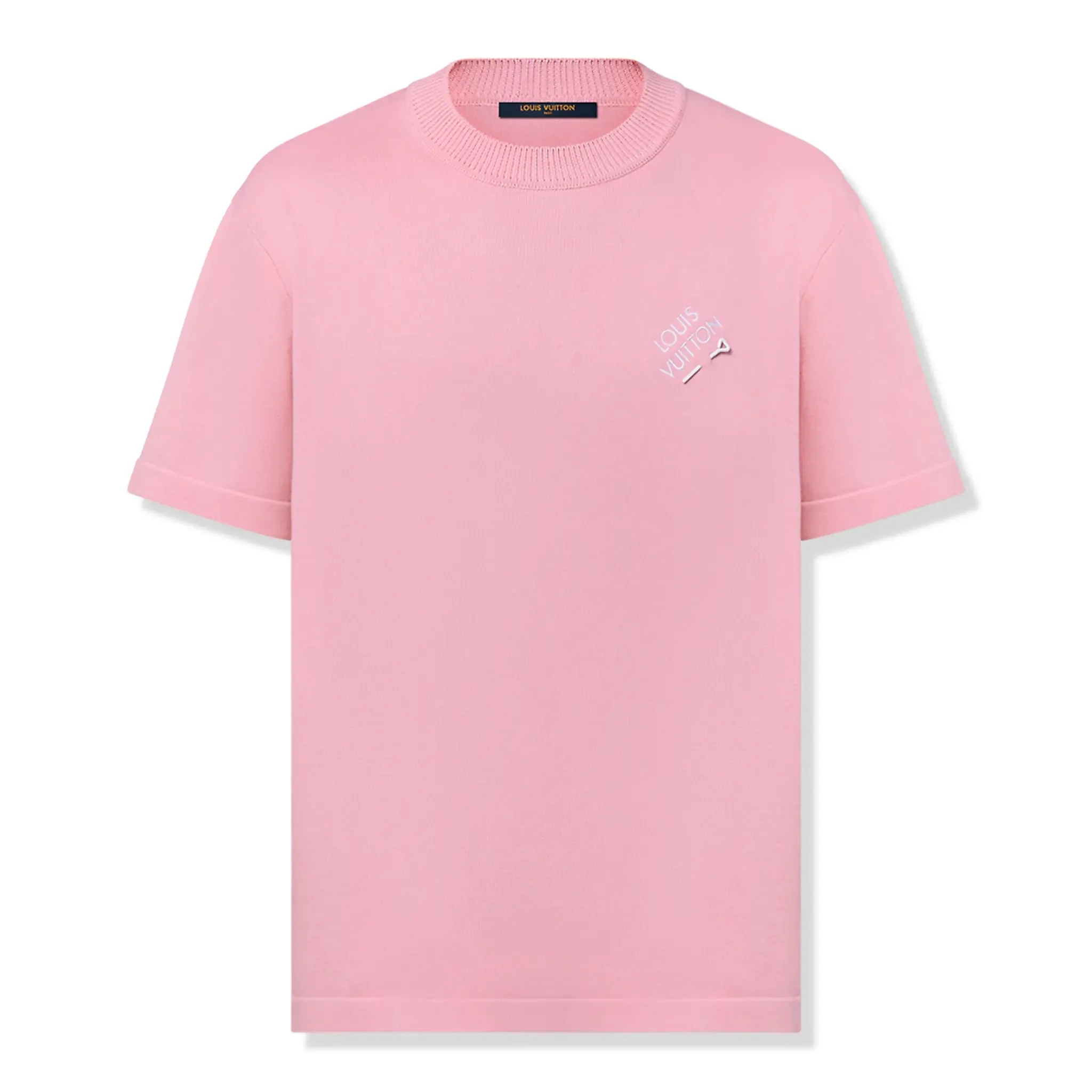 Louis Vuitton Embroidered Signature Crewneck Coral Blush Pink T Shirt