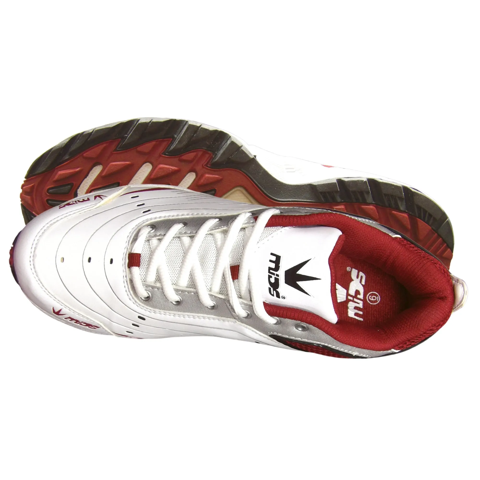 Mids Cricket Shoes Model  MM Power - White/Gray/Red