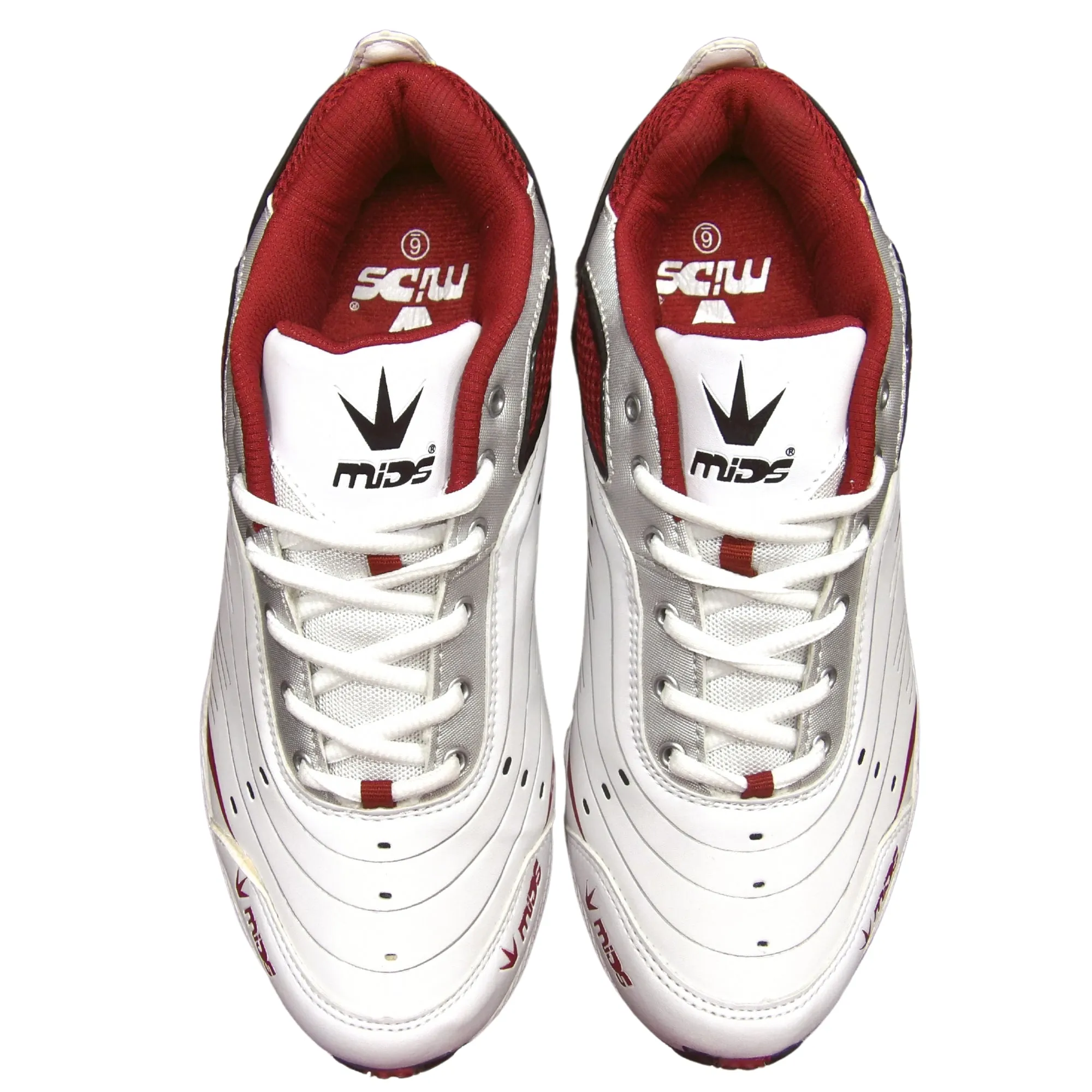 Mids Cricket Shoes Model  MM Power - White/Gray/Red