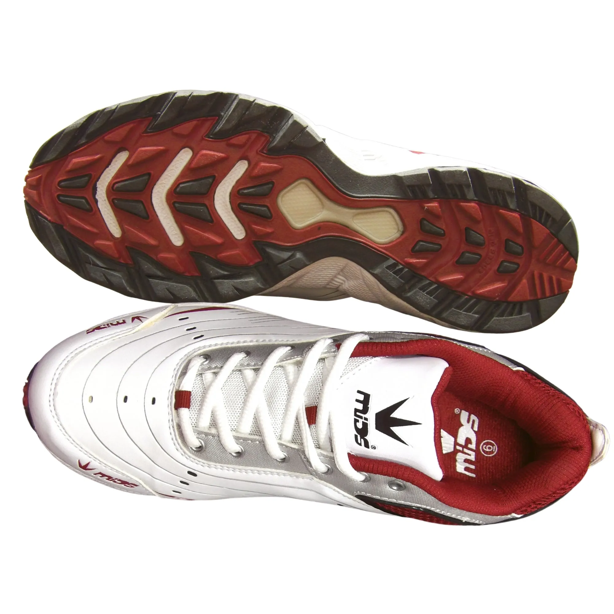 Mids Cricket Shoes Model  MM Power - White/Gray/Red