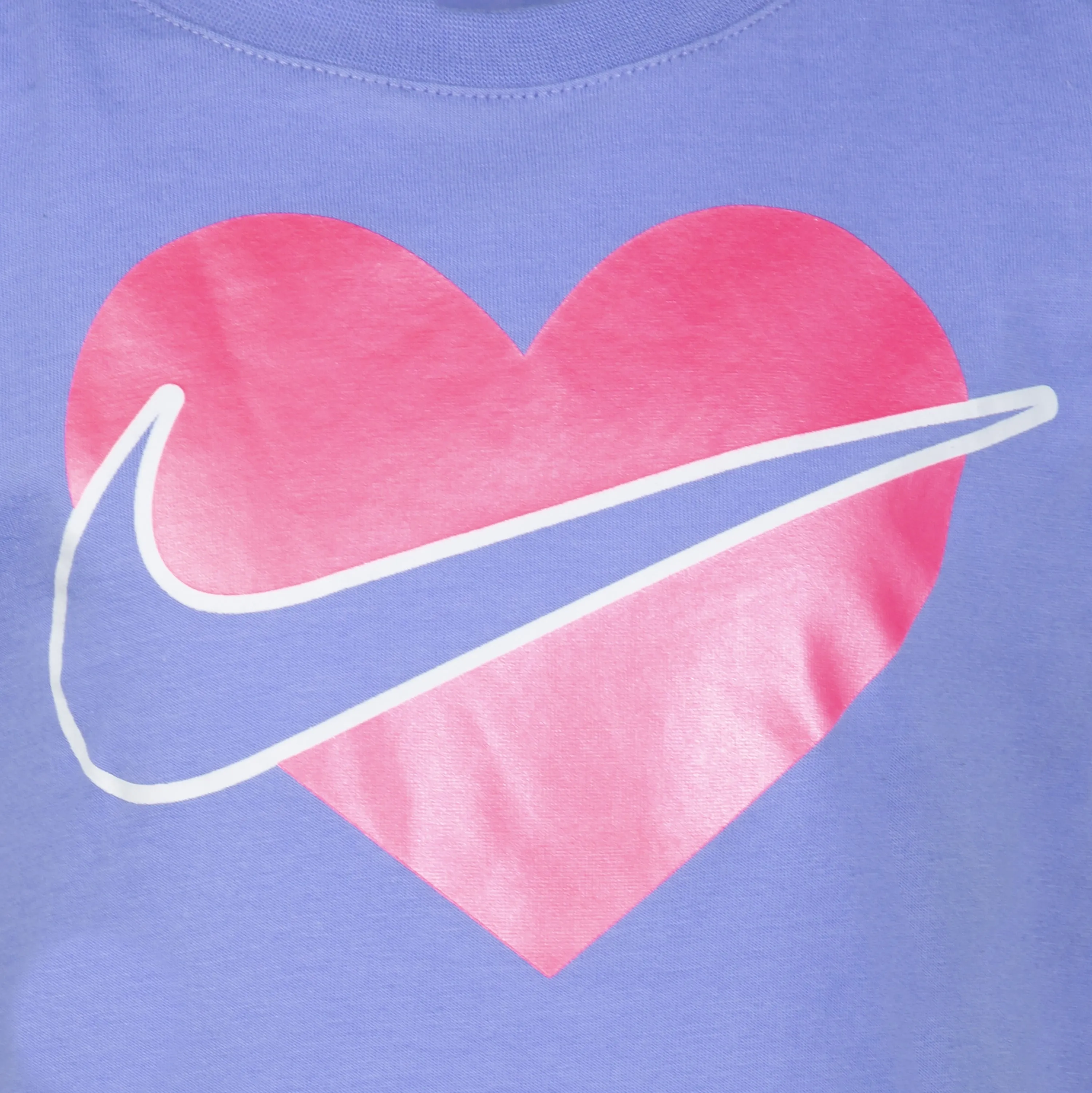 NIKE JUNIOR HEART PURPLE TEE