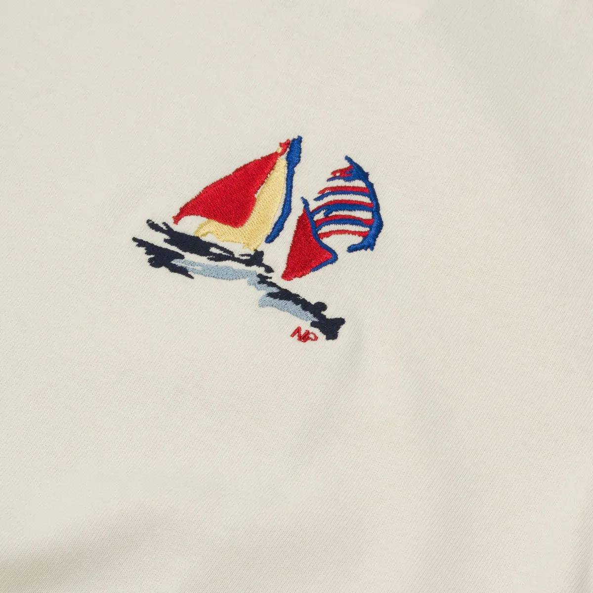 Norse Projects - Johannes Boat Embroidery T-shirt - Ecru