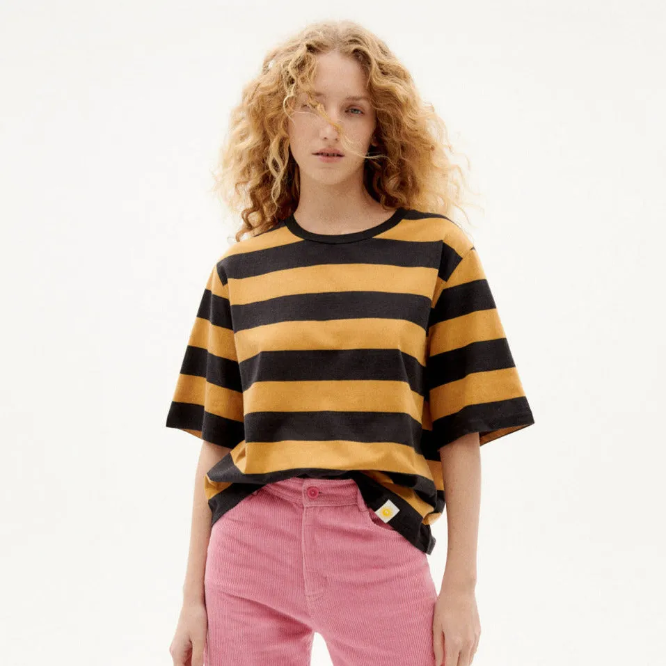 Ochre Stripes Lucia Organic Cotton T-Shirt