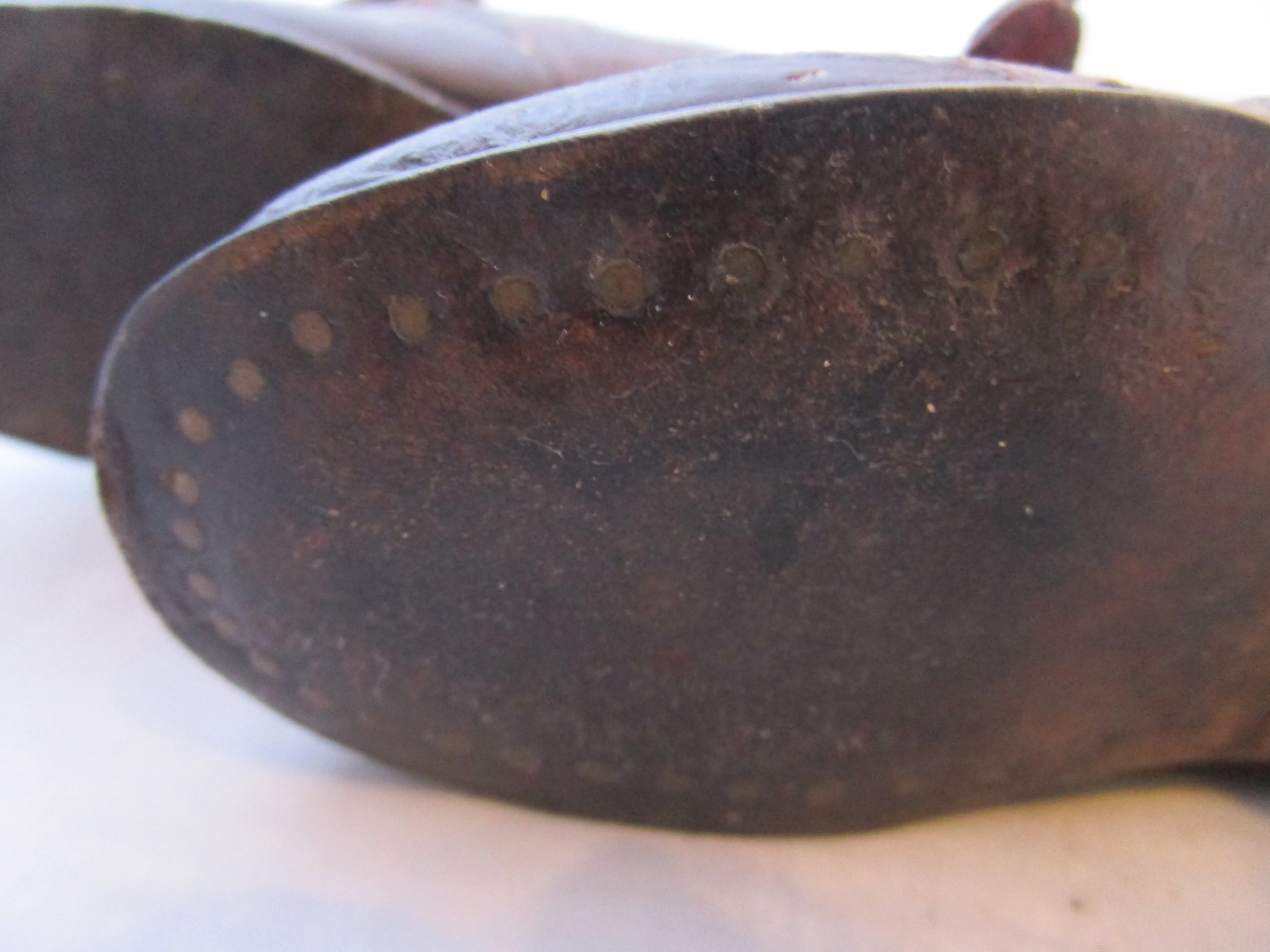 Pair Of Leather Childs Shoes Antique Victorian c1890