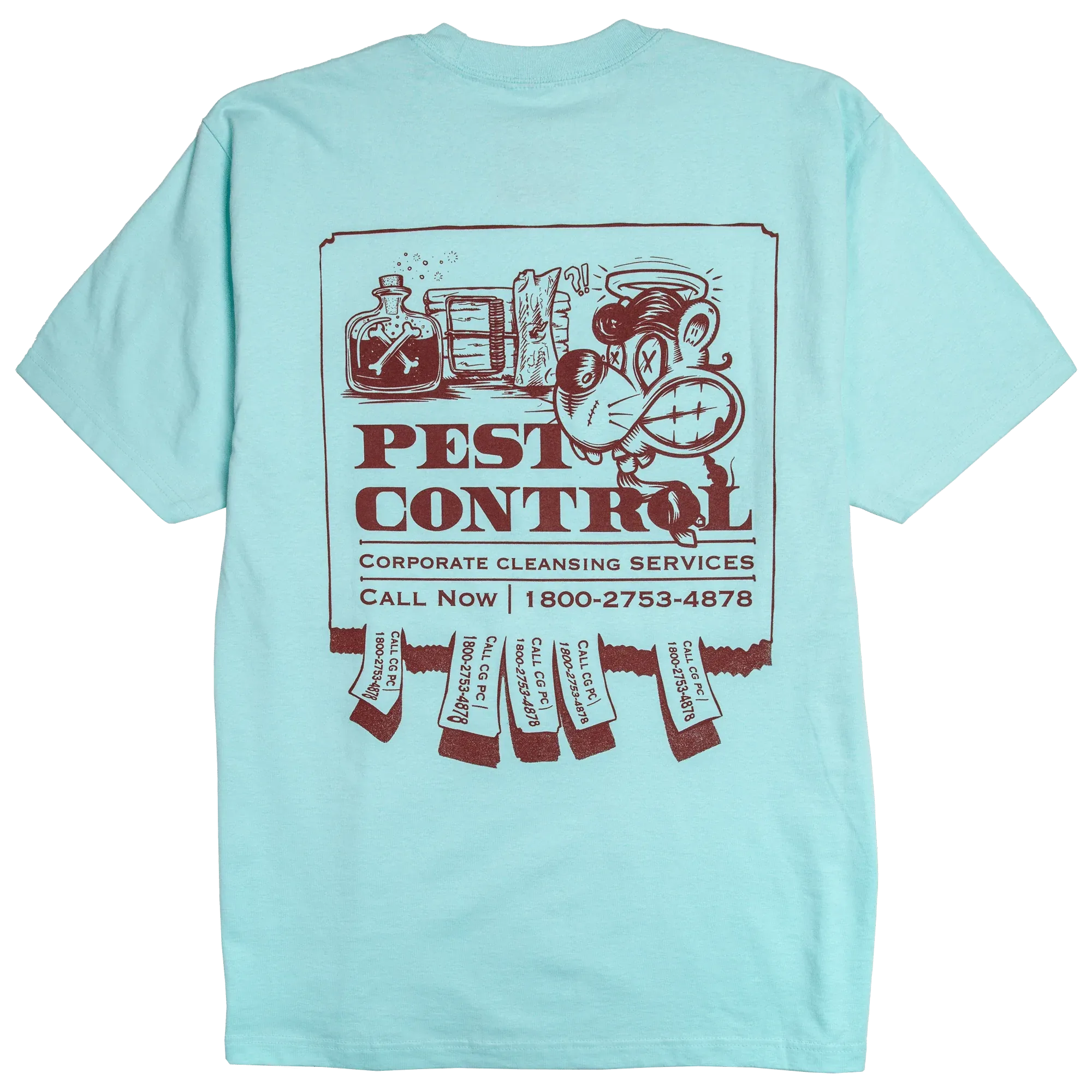 PEST CONTROL TEE BLUE