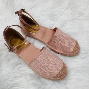 Pink Lace Espadrille Sandal