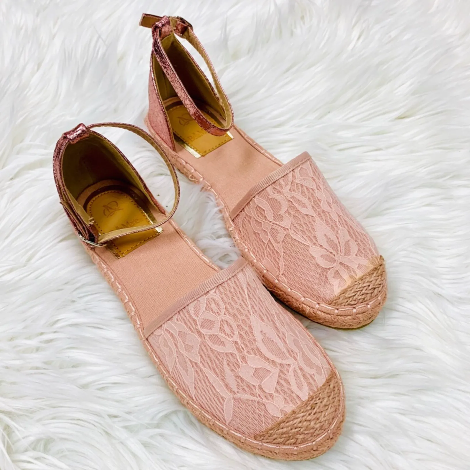 Pink Lace Espadrille Sandal