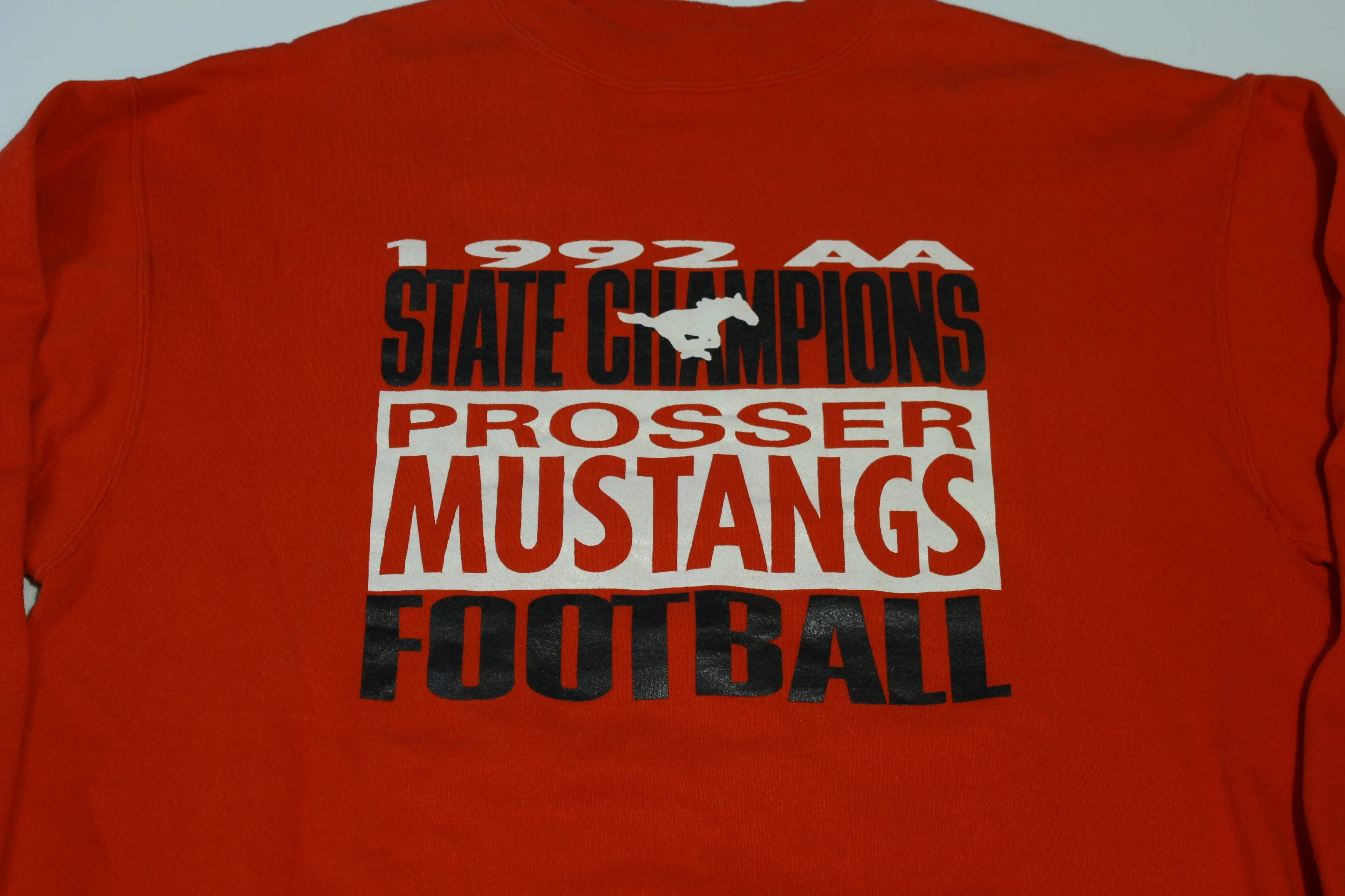 Prosser Mustangs 1992 State Champions AA 13-0 Football Vintage 90's Crewneck Sweatshirt