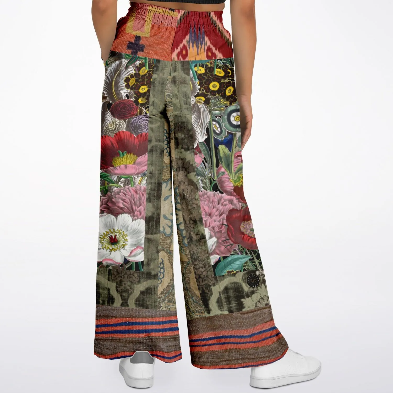 Remembering Woodstock Floral Eco-Poly Stretchy Phat Bellbottoms