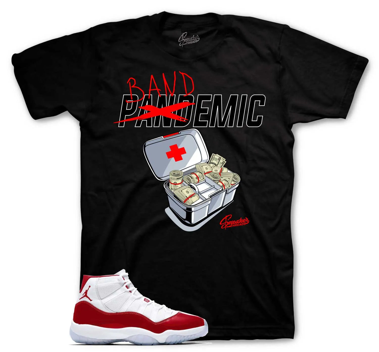 Retro 11 Varsity Red Shirt - Bandemic