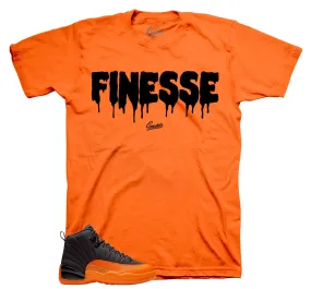 Retro 12 Brilliant Orange Shirt - Finesse - Orange