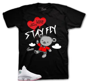 Retro 13 Wolf Grey Money Over Love Shirt