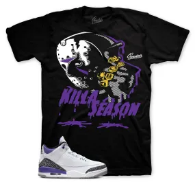 Retro 3 Dark Iris Shirt - killa Season - Black