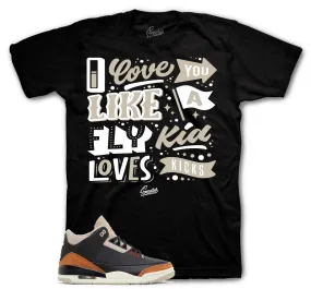 Retro 3 Desert Elephant Love Kicks Shirt