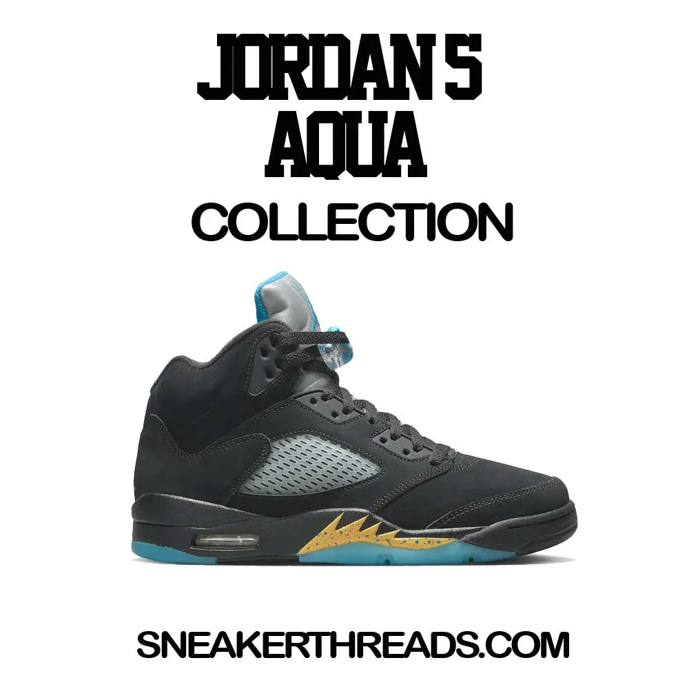 Retro 5 Aqua Shirt - Love Kicks - Black