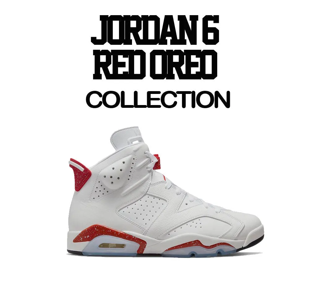 Retro 6 Red Cement Shirt - Air Tony - White