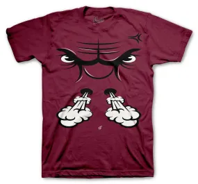 Retro 8 Burgundy Shirt - Bullface - Burgundy