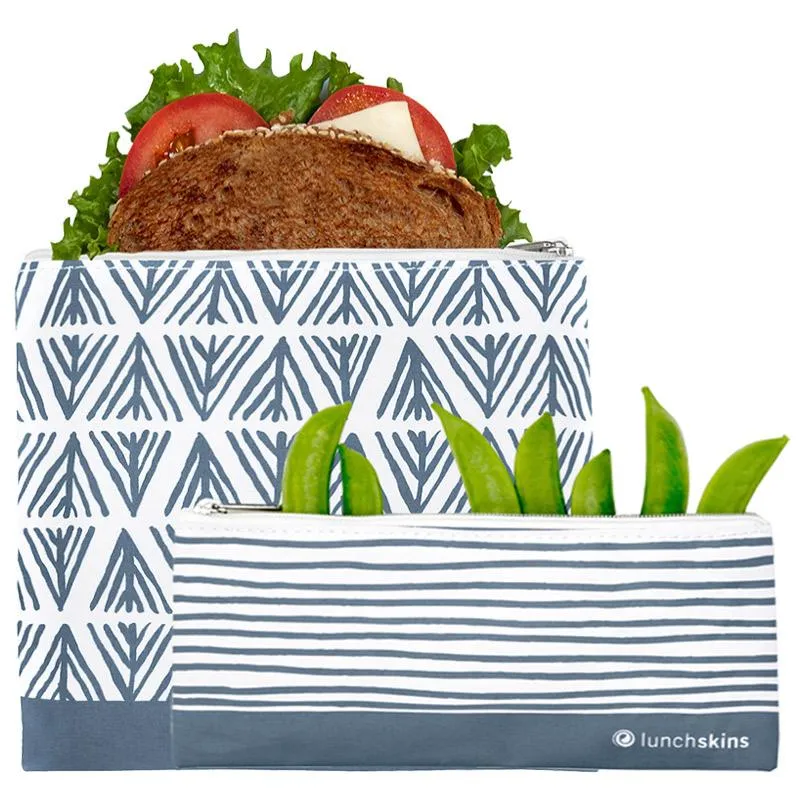 Reusable Zippered Sandwich Bag   Snack Bag 2-Pack Bundle Geometric