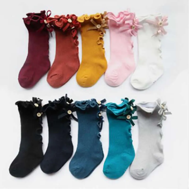 Ruffle Bow Socks