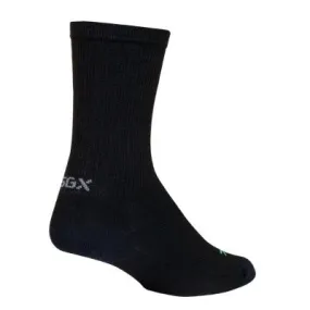 SockGuy SGX 6 Black Cycling Socks Size S/M Made in USA